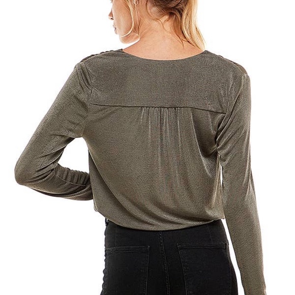 Long sleeve surplice bodysuit - Picture 5 of 8